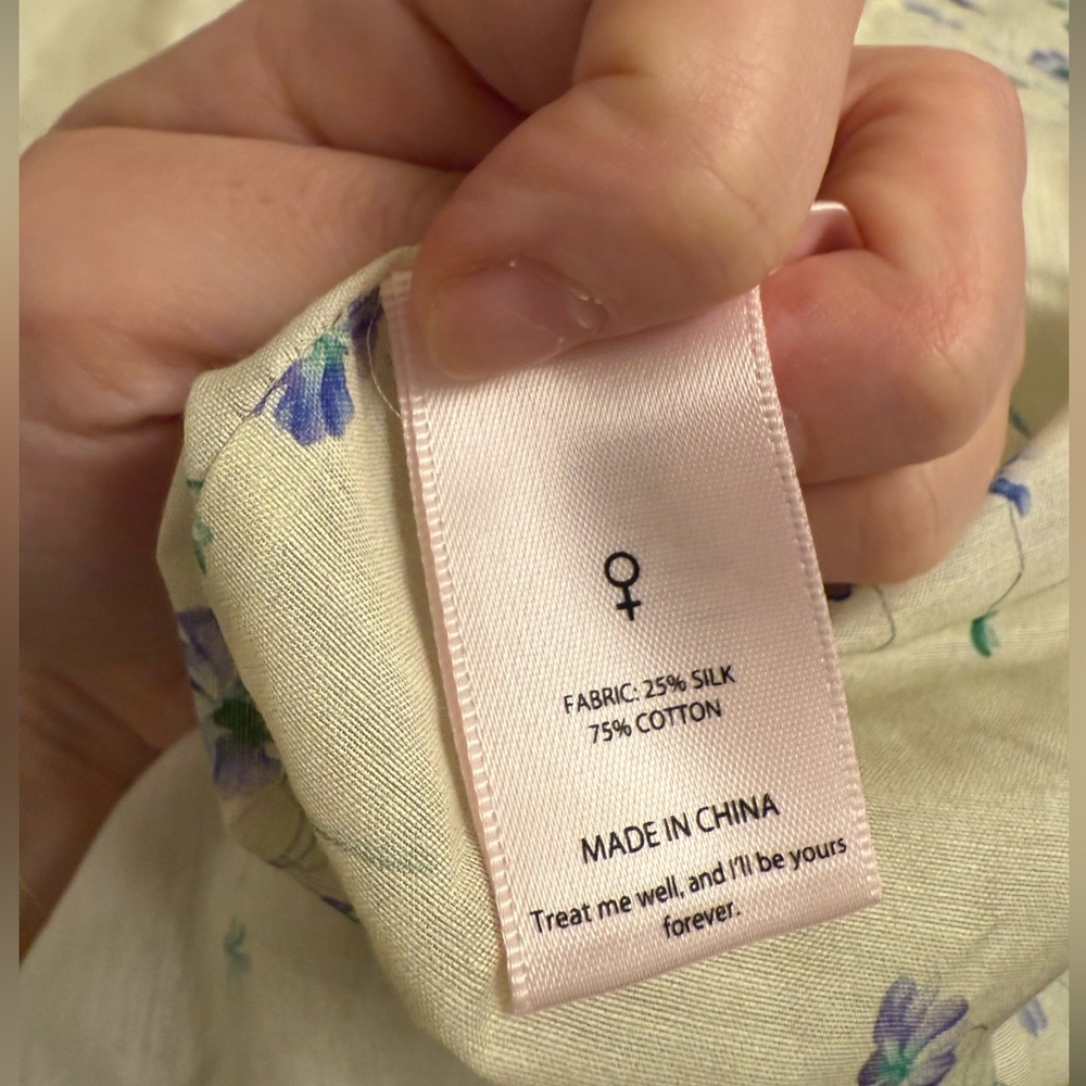 Selkie Blue Vine French Puff Dress - Picture 5 of 6